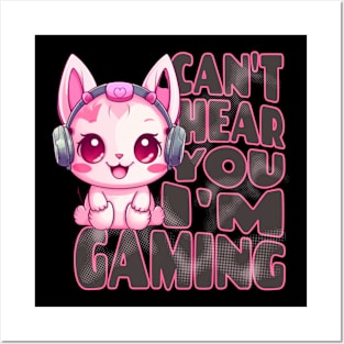 Gamer Girl Gaming I Can't Hear You I'm Gaming Video Games Posters and Art